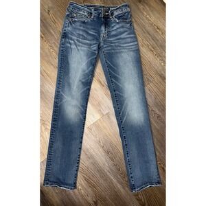 American Eagle Outfitters Jeans Medium‎ Wash Straight Leg Flex Waist 28x32